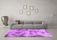 Machine Washable Abstract Purple Modern Rug, wshabs965pur