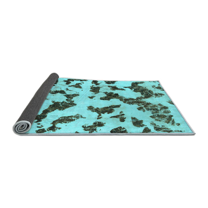 Sideview of Abstract Light Blue Modern Rug, abs966lblu
