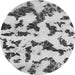 Round Machine Washable Abstract Gray Modern Rug, wshabs966gry