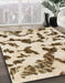 Abstract Brown Modern Rug in Family Room, abs966