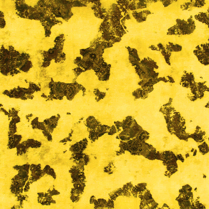 Machine Washable Abstract Yellow Modern Rug, wshabs966yw