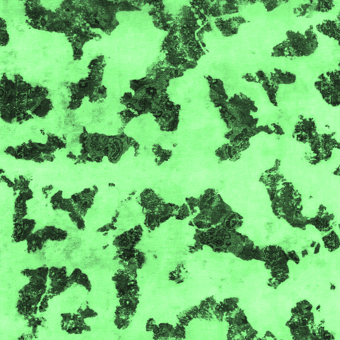 Machine Washable Abstract Emerald Green Modern Area Rugs, wshabs966emgrn