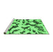 Sideview of Machine Washable Abstract Emerald Green Modern Area Rugs, wshabs966emgrn