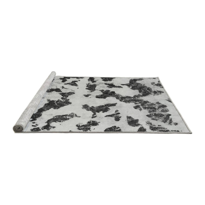 Sideview of Machine Washable Abstract Gray Modern Rug, wshabs966gry
