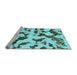 Sideview of Machine Washable Abstract Light Blue Modern Rug, wshabs966lblu