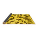 Sideview of Abstract Yellow Modern Rug, abs966yw