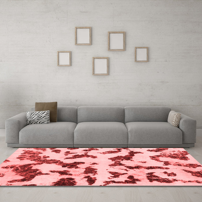Modern Red Washable Rugs