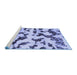 Sideview of Machine Washable Abstract Blue Modern Rug, wshabs966blu