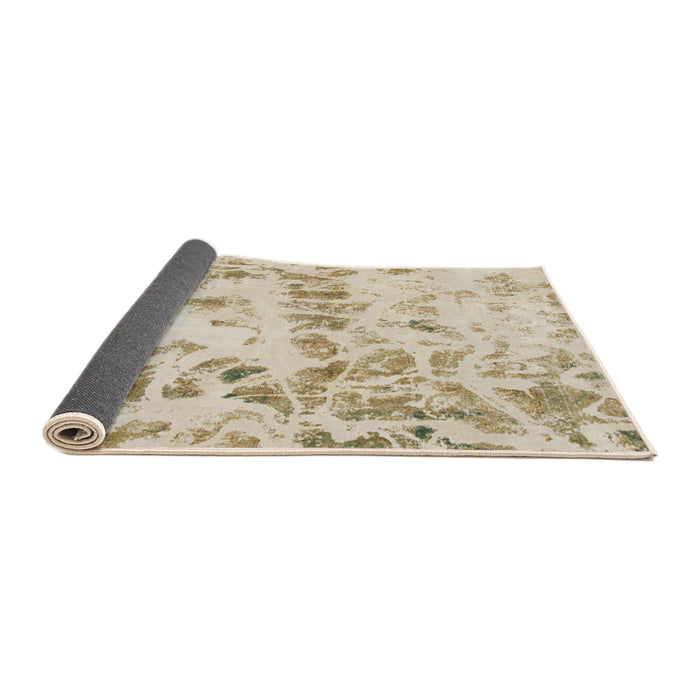 Sideview of Abstract Metallic Gold Modern Rug, abs967