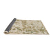 Sideview of Abstract Metallic Gold Modern Rug, abs967