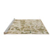 Sideview of Machine Washable Abstract Metallic Gold Rug, wshabs967