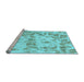 Sideview of Machine Washable Abstract Light Blue Modern Rug, wshabs967lblu