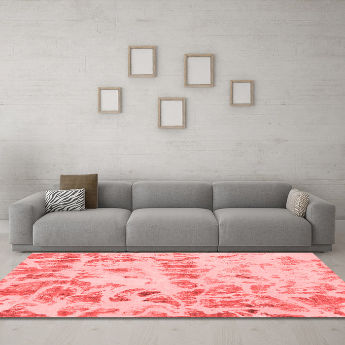 Modern Red Washable Rugs