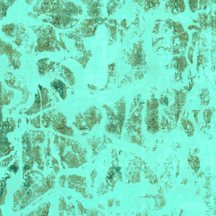 Machine Washable Abstract Turquoise Modern Area Rugs, wshabs967turq