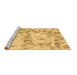 Sideview of Machine Washable Abstract Brown Modern Rug, wshabs967brn