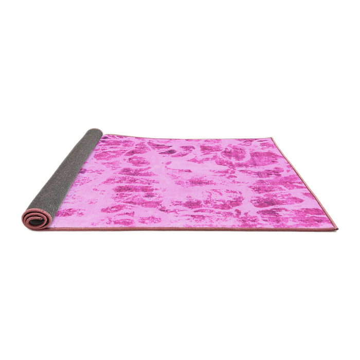 Sideview of Abstract Pink Modern Rug, abs967pnk