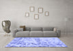 Machine Washable Abstract Blue Modern Rug in a Living Room, wshabs967blu