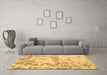 Machine Washable Abstract Brown Modern Rug in a Living Room,, wshabs967brn