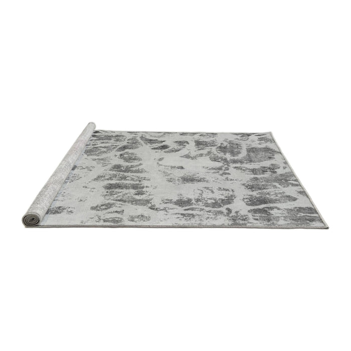 Sideview of Machine Washable Abstract Gray Modern Rug, wshabs967gry