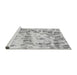 Sideview of Machine Washable Abstract Gray Modern Rug, wshabs967gry