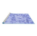 Sideview of Machine Washable Abstract Blue Modern Rug, wshabs967blu