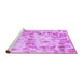 Sideview of Machine Washable Abstract Purple Modern Area Rugs, wshabs967pur