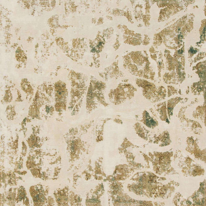 Machine Washable Abstract Metallic Gold Rug, wshabs967