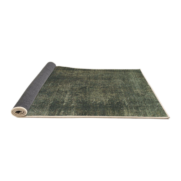 Sideview of Abstract Army Green Modern Rug, abs968