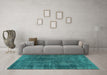 Machine Washable Abstract Light Blue Modern Rug in a Living Room, wshabs968lblu