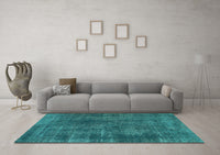 Machine Washable Abstract Light Blue Modern Rug, wshabs968lblu