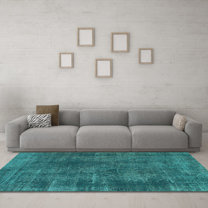 Machine Washable Abstract Light Blue Modern Rug in a Living Room, wshabs968lblu