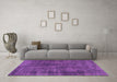 Machine Washable Abstract Purple Modern Area Rugs in a Living Room, wshabs968pur