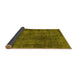 Sideview of Abstract Yellow Modern Rug, abs968yw