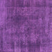 Square Machine Washable Abstract Purple Modern Area Rugs, wshabs968pur