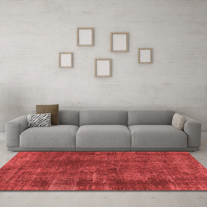 Modern Red Washable Rugs