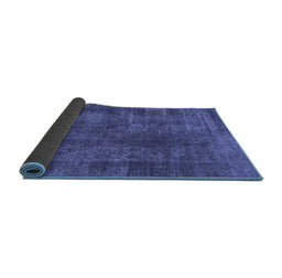 Sideview of Abstract Blue Modern Rug, abs968blu