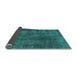 Sideview of Abstract Light Blue Modern Rug, abs968lblu