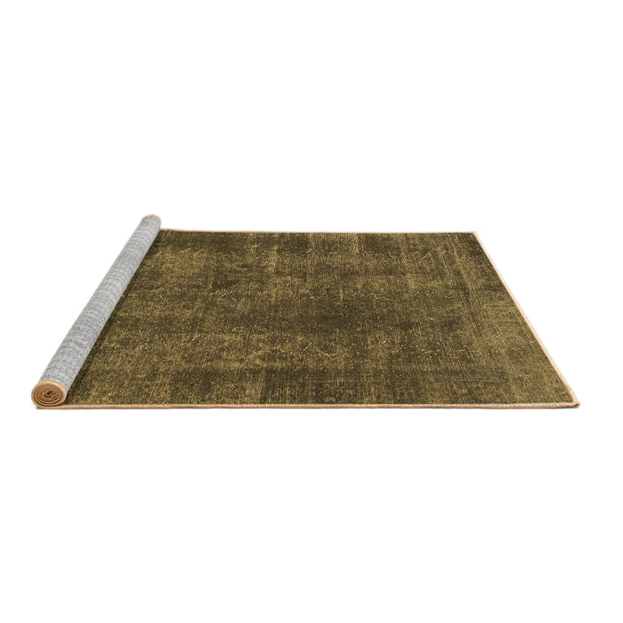 Sideview of Machine Washable Abstract Brown Modern Rug, wshabs968brn