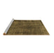 Sideview of Machine Washable Abstract Brown Modern Rug, wshabs968brn