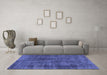 Machine Washable Abstract Blue Modern Rug in a Living Room, wshabs968blu