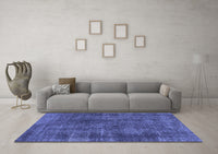 Machine Washable Abstract Blue Modern Rug, wshabs968blu