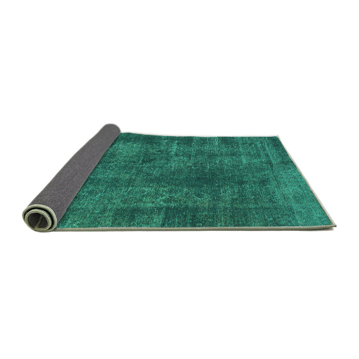 Sideview of Abstract Turquoise Modern Rug, abs968turq