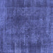 Square Abstract Blue Modern Rug, abs968blu