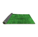 Sideview of Abstract Green Modern Rug, abs968grn