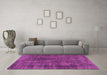 Machine Washable Abstract Pink Modern Rug in a Living Room, wshabs968pnk