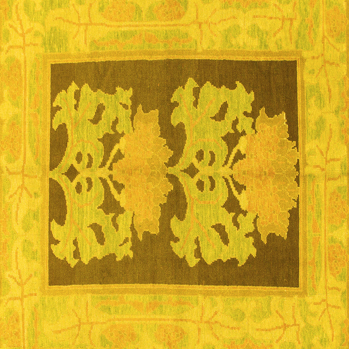 Square Abstract Yellow Modern Rug, abs969yw