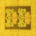 Square Abstract Yellow Modern Rug, abs969yw