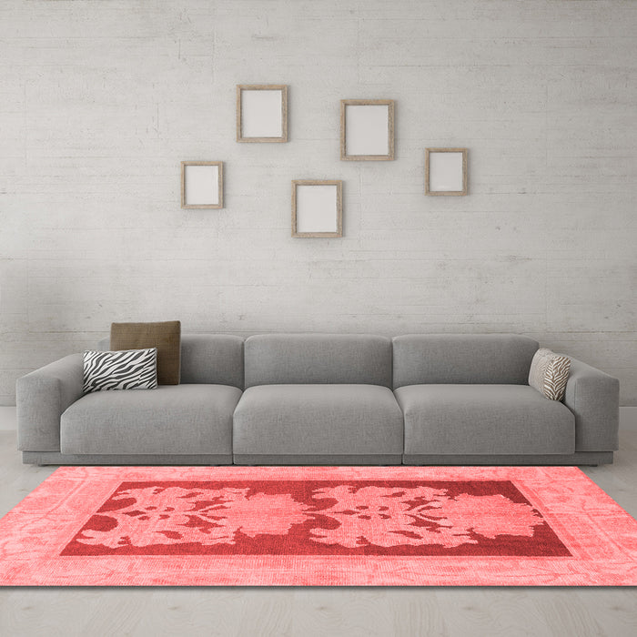 Modern Red Washable Rugs