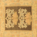 Square Abstract Brown Modern Rug, abs969brn