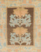 Machine Washable Abstract Bronze Brown Rug, wshabs969